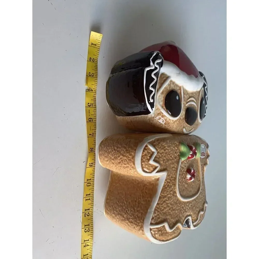 Disney Stitch Gingerbread Cookie Jar Christmas‎ Holiday Ceramic Hand Painted NEW